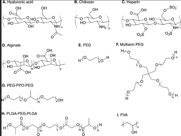 heparin-alginate 肝素偶联海藻酸钠;mannose-gelatin