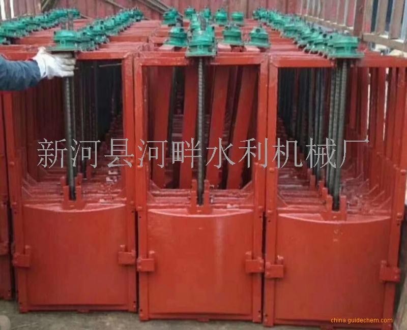 天津方形铸铁闸门1.3m*1.3m配套手电两用启闭机