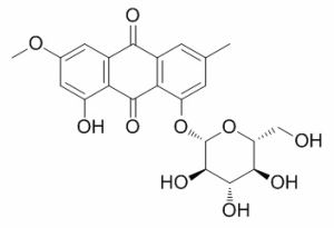 大黄素甲醚-8-O-β-D-葡萄糖苷 CAS：26296-54-8