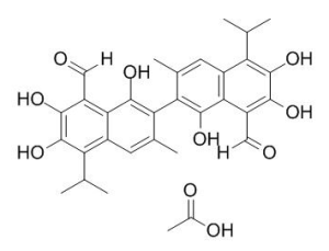 醋酸棉酚 CAS：12542-36-8