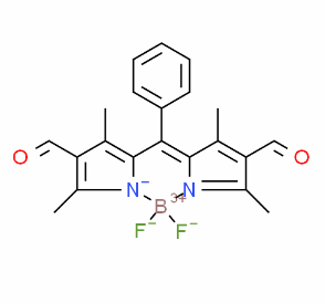 5,5-difluoro-2,8-diformyl-1,3,7,9-tetramethyl-10-phenyl-5H-dipyrrolo[1,2-c:2',1'-f][1,3,2]diazaborinin-4-ium-5-uide CAS号:2022166-57-8 现货优势供应 科研产品