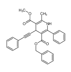 5-O-benzyl 3-O-ethyl 2-methyl-6-phenyl-4-(2-phenylethynyl)-1,4-dihydropyridine-3,5-dicarboxylate CAS号:185222-90-6 现货优势供应 科研产品
