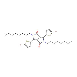 3,6-雙(5-溴-2-噻吩基)-2,5-二氫-2,5-二辛基吡咯并[3,4-C]吡咯-1,4-二酮;CAS：1057401-13-4  同系列均可提供，實驗室自主研發，光電/電子材料優勢供應！