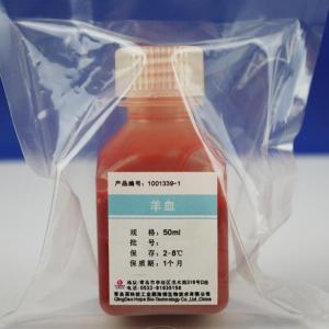 脱纤维羊血Off fiber sheep blood   	1001339-1   	50ml