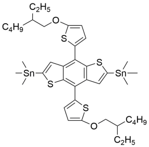 (4,8-bis(5-((2-ethylhexyl)oxy)thiophen-2-yl)benzo[1,2-b:4,5-b']dithiophene-2,6-diyl)bis(trimethylstannane) CAS号:1905435-76-8 现货优势供应 科研产品