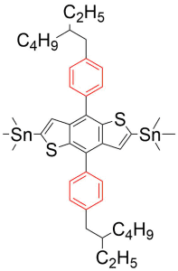 2,6-bis(trimethyltin)-4,8-bis(4-ethylhexyl-1-phenyl)-benzo[1,2-b:4,5-b']dithiophene CAS号:1380582-97-7 现货优势供应 科研产品