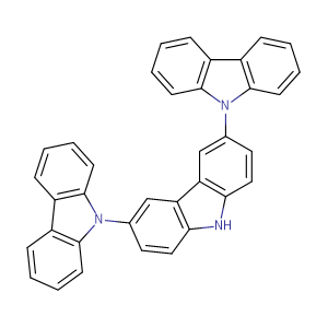 3,6-(二咔唑基)三咔唑 ；3,6-二-(9-咔唑基)咔唑；CAS號：606129-90-2  同系列均可提供，實驗室自主研發，光電/電子材料優勢供應！（大小包裝均可、質量保證，助力科研， 高校及研究所支持貨到付款）